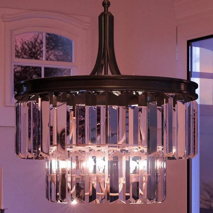 UHP2469 Cosmopolitan Chandelier, 19" x 16-1/4", Olde Bronze Finish, Lille Collection — Urban Ambiance LED Landscape Lights 4.0W 3000K