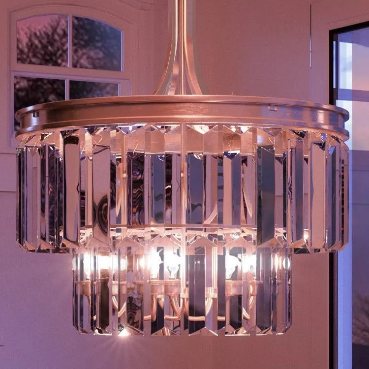 UHP2468 Cosmopolitan Chandelier, 19" x 16-1/4", Antique Silver Finish, Lille Collection — Urban Ambiance LED Landscape Lights 4.0W 3000K