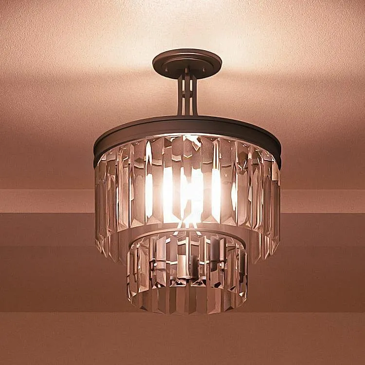 UHP2467 Cosmopolitan Ceiling Light, 15-1/2" x 13-1/8", Olde Bronze Finish, Lille Collection — Urban Ambiance LED Post Top Lights 8.0W 3000K