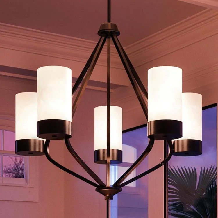 UHP2305 Transitional Chandelier, 23" x 27-3/8", Midnight Black Finish, Madison Collection — Urban Ambiance LED Landscape Lights 8.0W 3000K