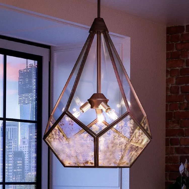 UHP2851 Mid-Century Modern Modern Chandelier, 25-7/8" x 19", Olde Bronze Finish, Bari Collection — Urban Ambiance LED Landscape Lights 19.0W 3000K