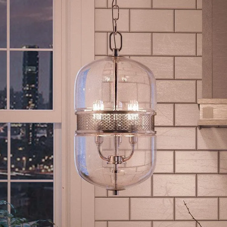 UHP2840 Vintage Chandelier, 18-1/4" x 9", Polished Chrome Finish, Varna Collection — Urban Ambiance LED Landscape Lights 9.0W 3000K