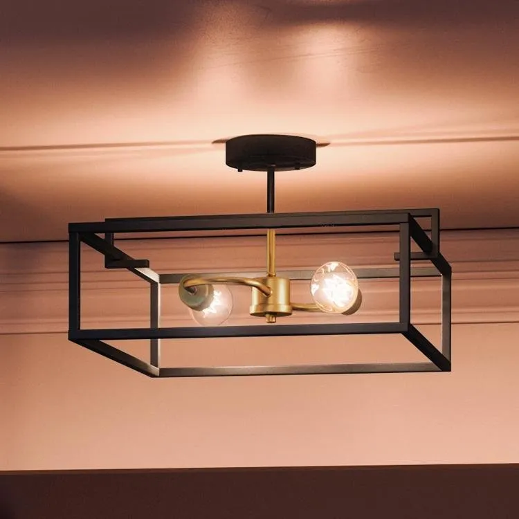 UHP2800 Modern Farmhouse Farmhouse Ceiling Light, 9-3/8" x 17-1/4", Charcoal Finish, Cordoba Collection — Urban Ambiance LED Post Top Lights 4.0W 3000K