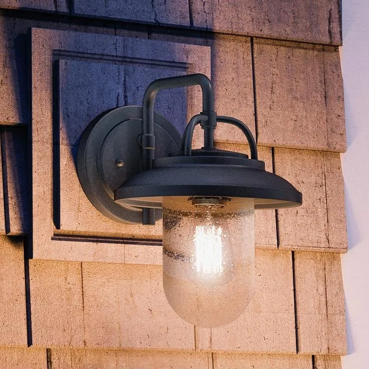 UHP1140 Modern Farmhouse Farmhouse Outdoor Wall Light, 11-1/2" x 8-5/8", Black Finish, Murcia Collection — Urban Ambiance LED Wall Lights 8.0W 3000K