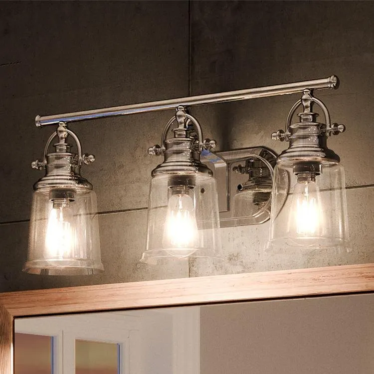 UQL2881 Industrial Bathroom Vanity Light, 9.5"H x 23"W, Polished Chrome Finish, Salford Collection — Urban Ambiance LED Linear Lights  3000K