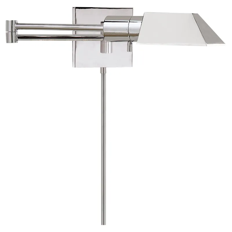 Visual Comfort Studio Swing Arm Wall Light in Polished Nickel W16" x H4.5"