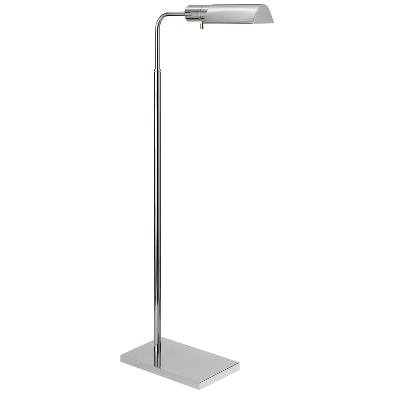 Visual Comfort Studio Adjustable Floor Lamp in Polished Nickel H34" - 45"