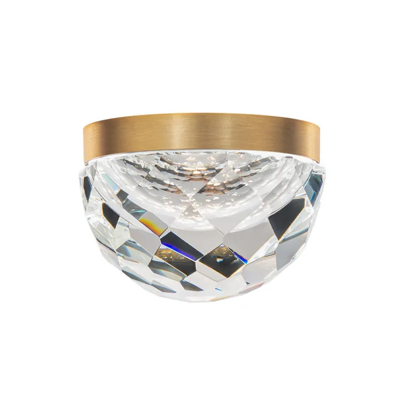 Cascade 6in LED Flush Mount 3500K in Aged Brass