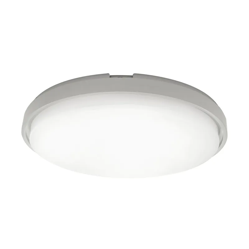 Zenith 15in LED Round Flush Mount 5-CCT set to 5000K in Titanium and Batter Backup