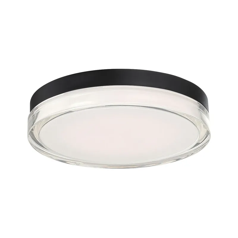 Pi 12in LED Round Flush Mount 2700K in Black