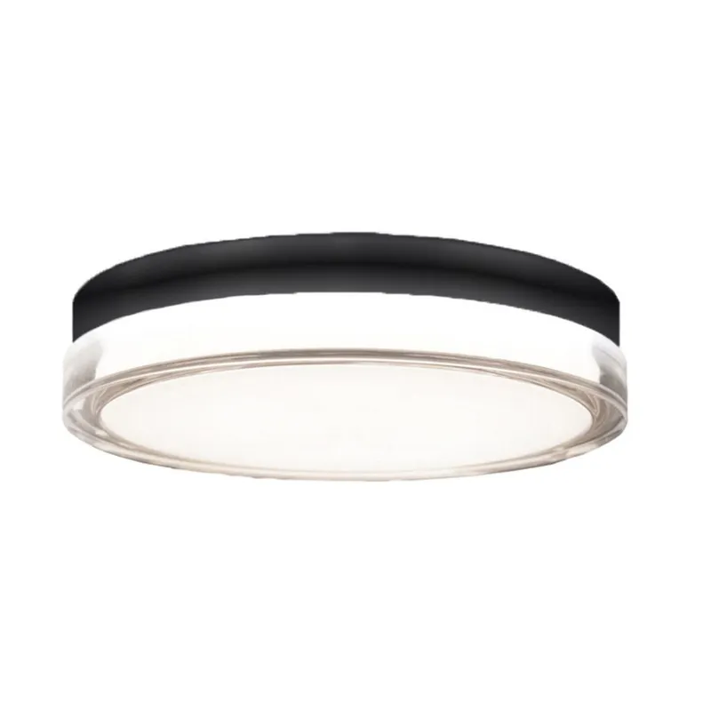 Pi 15in LED Round Flush Mount 2700K in Black