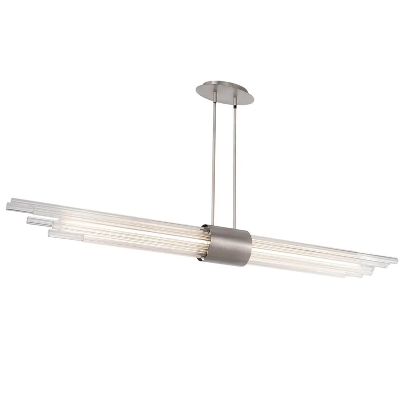 Luzerne 56in LED Linear Pendant 3000K in Brushed Nickel
