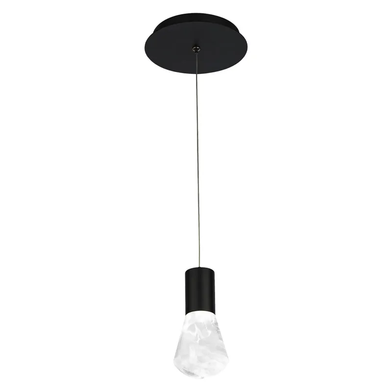 Plum 6in LED Mini Pendant 3000K in Black