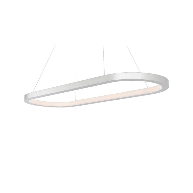 Racetrack 46in LED Chandelier 2700K in Brushed Aluminum