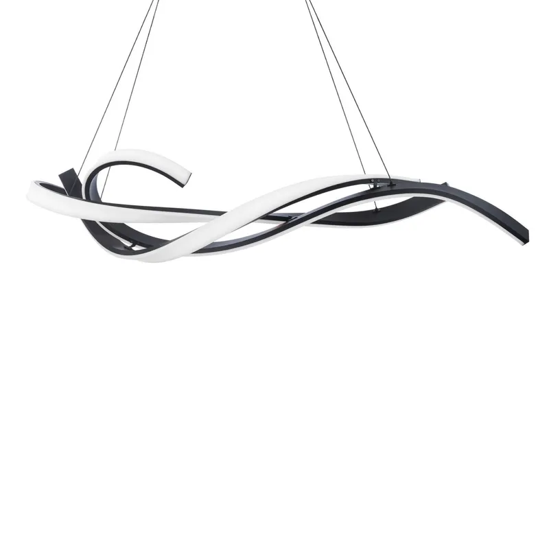 Tidal 57in LED Linear Pendant 3000K in Black