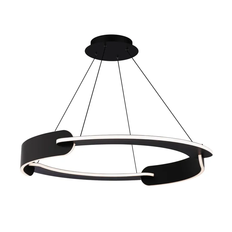 Ilios 32in LED Round Pendant 3000K in Black