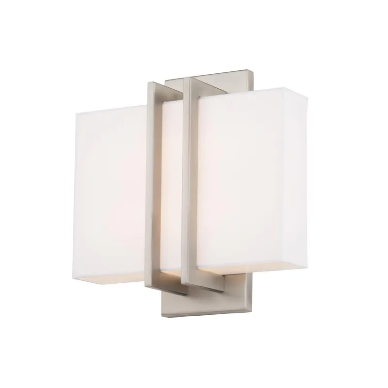 Downton 11in LED Wall Light 3-CCT 2700K-3000K-3500K Set to 3000K in Brushed Nickel