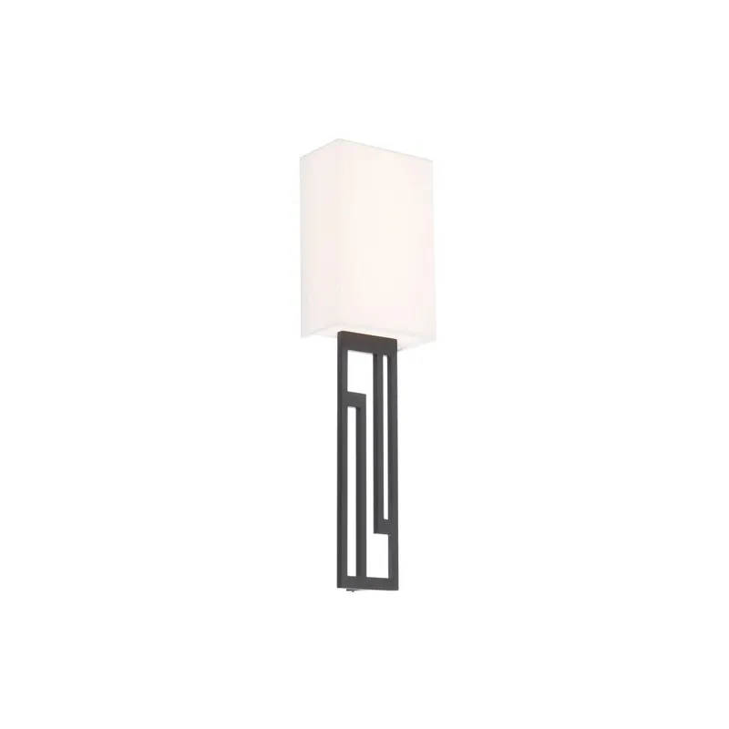 Vander 6in LED Wall Sconce 3-CCT 2700K-3000K-3500K Set to 2700K in Black