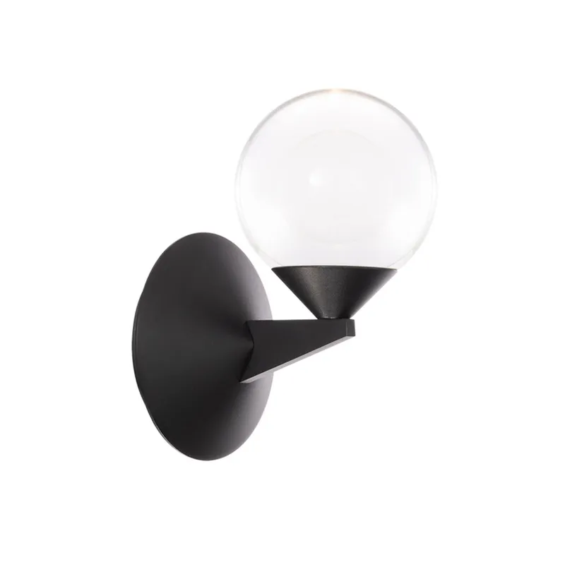 Double Bubble 6in LED 1 Light Wall Sconce 3000K in Black