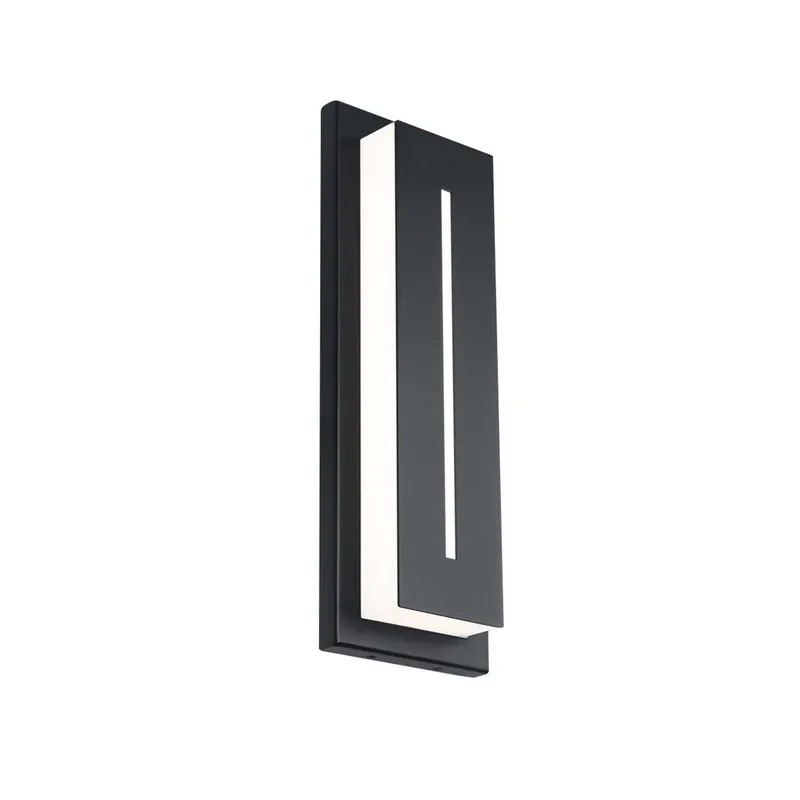 Midnight 16in LED Indoor or Outdoor Wall Light 3-CCT set to 4000K in Black