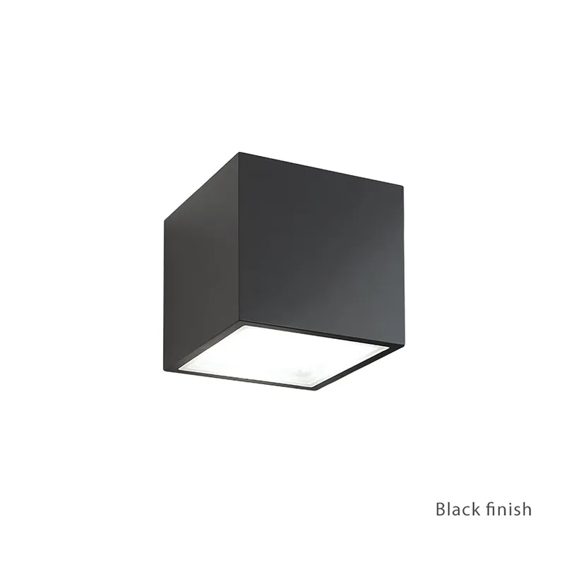 Bloc LED Indoor or Outdoor Up Down Wall Light 2700K in Black