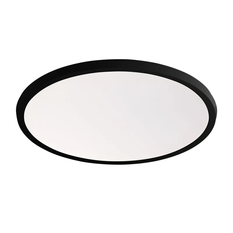 Argo 19in LED Round Flush Mount 3-CCT 2700K-3000K-3500K Set to 3000K in Black