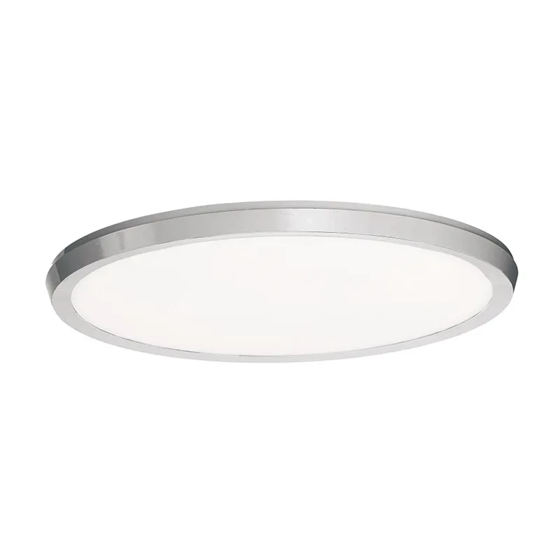 Argo 15in LED Round Flush Mount 3-CCT 2700K-3000K-3500K Set to 3500K in Brushed Nickel