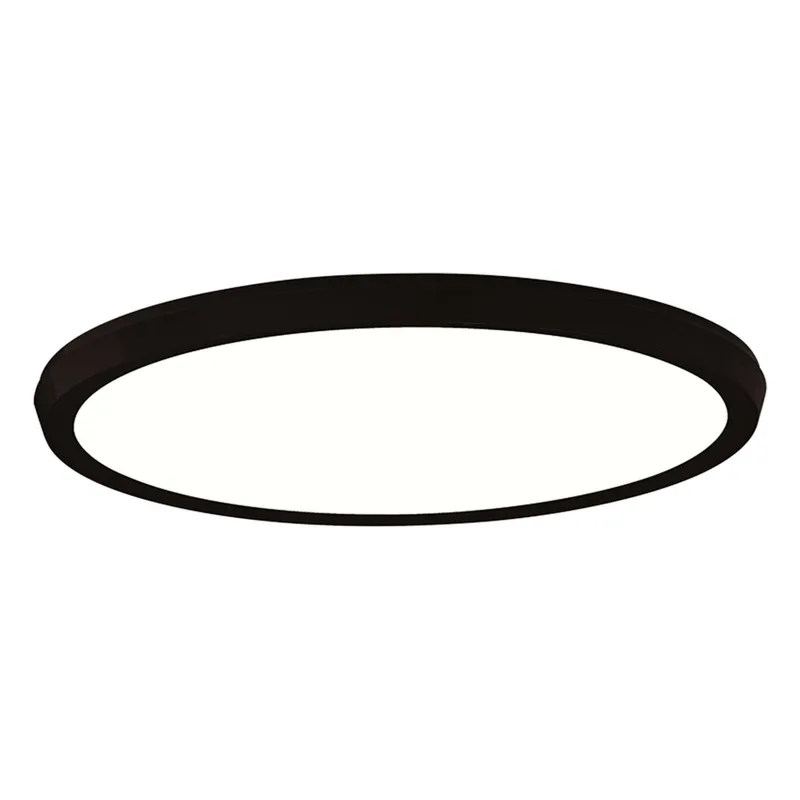 Argo 15in LED Round Flush Mount 3-CCT 2700K-3000K-3500K Set to 3000K in Black