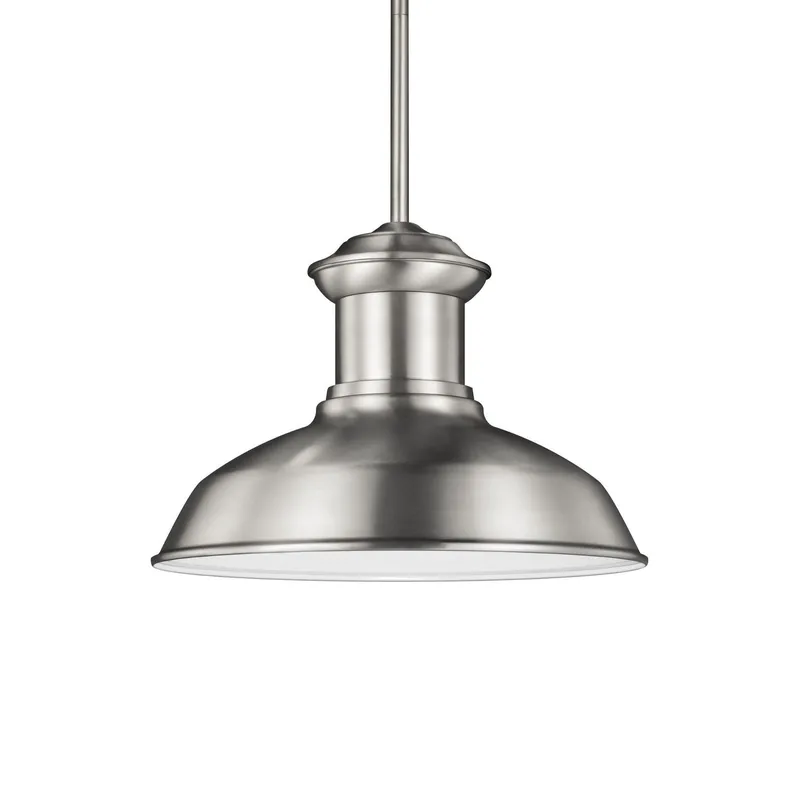 Fredricksburg One Light Outdoor Pendant LED Traditional Fixture 11.3125" Height Aluminum in Satin