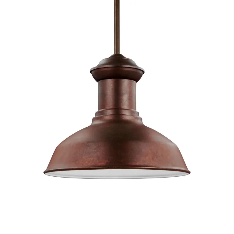 Fredricksburg LED Outdoor Pendant Traditional Fixture 11.3125" Height Aluminum in Weathered Copper