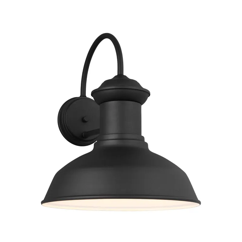 Fredricksburg Large One Light Outdoor Wall Lantern Traditional Fixture 13.25" Width 15.875" Height Aluminum in Black