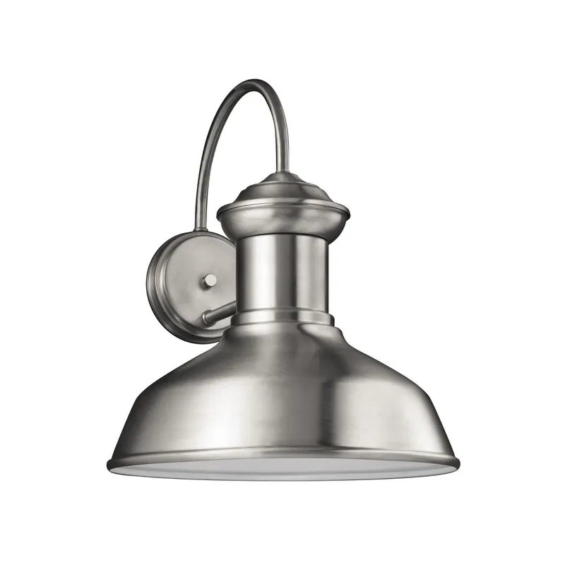 Fredricksburg Large One Light Outdoor Wall Lantern LED Traditional Fixture 13.25" Width 15.875" Height Aluminum in Satin