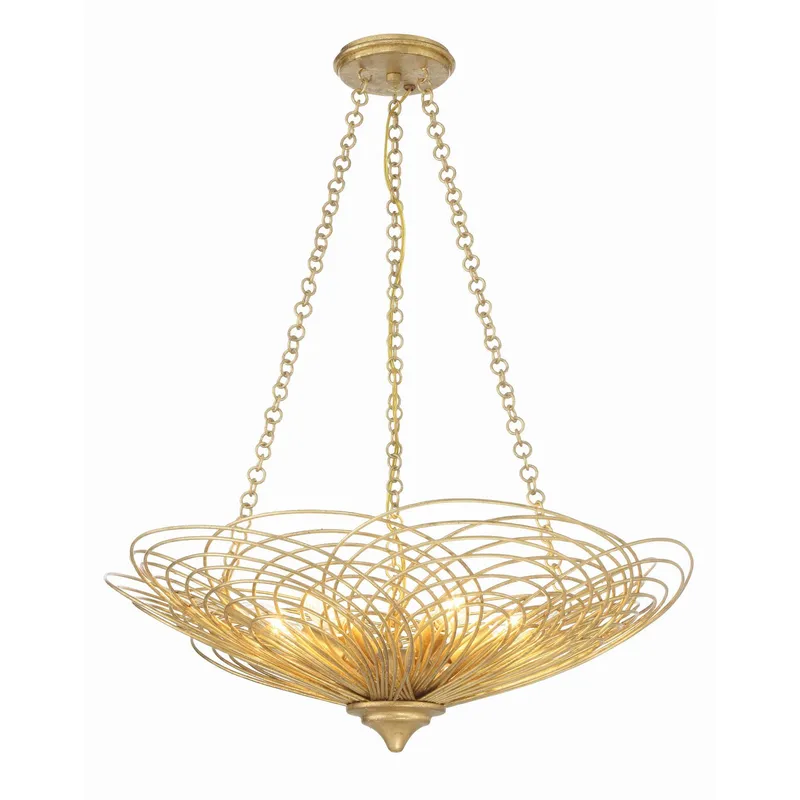 Doral 24'' Renaissance Gold Chandelier Gold 24"W x 10"H x 24"D