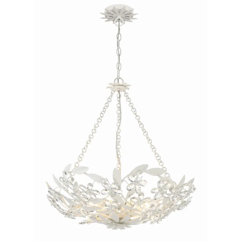 Marselle 24'' Matte White Chandelier White 24"W x 6"H x 24"D