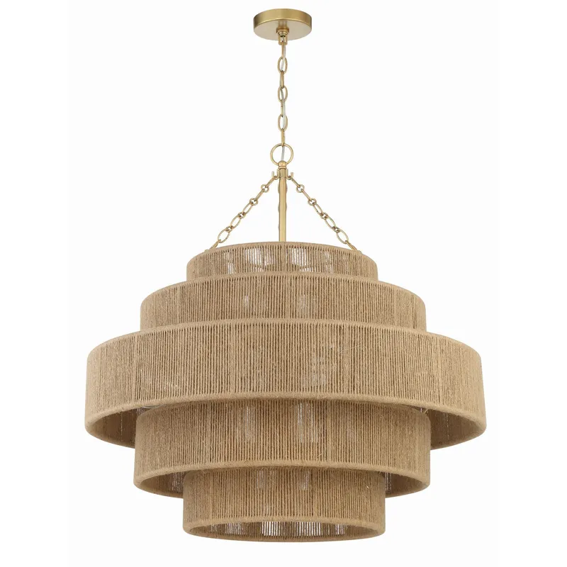 Shyla 32'' Soft Gold Chandelier Tan 32"W x 33"H x 32"D