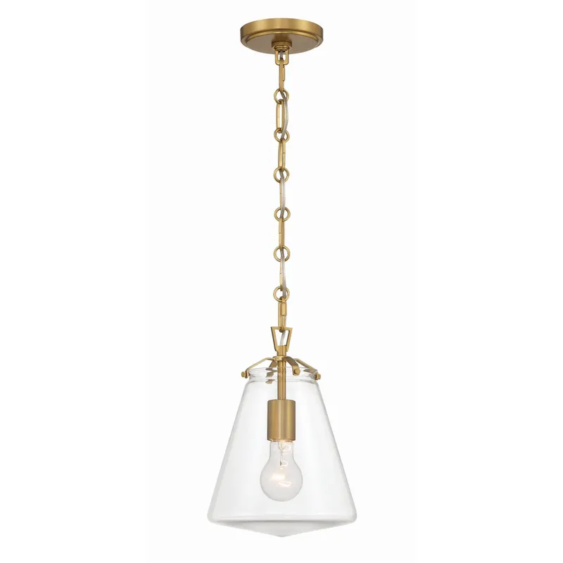 Voss 8.25'' Luxe Gold Pendant Gold 8.25"W x 11.5"H x 8.25"D