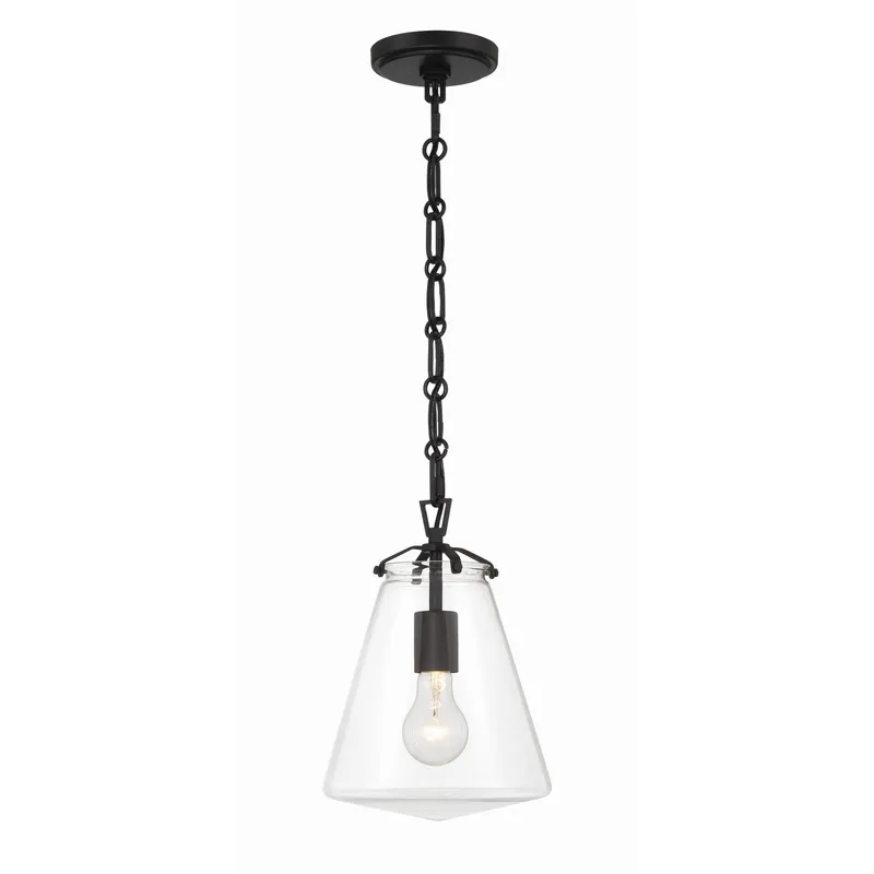 Voss 8.25'' Matte Black Pendant Black 8.25"W x 11.5"H x 8.25"D