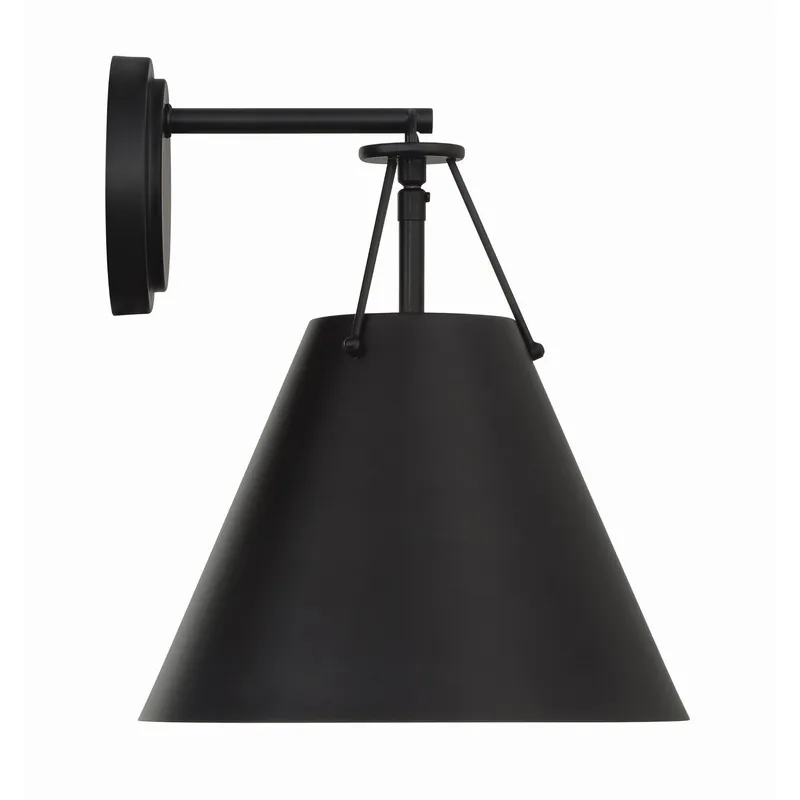 Xavier 10'' Matte Black Sconce Black 10"W x 12.5"H x 10.5"D