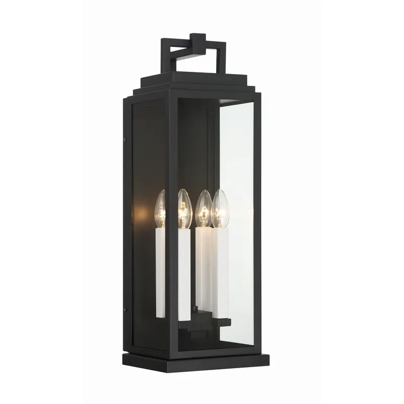 Aspen 7.75'' Matte Black Outdoor Sconce Black 7.75"W x 22.5"H x 7.25"D