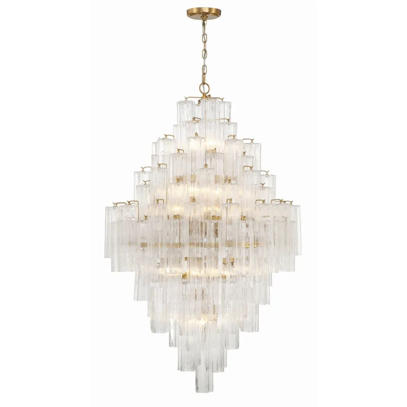 Addis 31.5'' Aged Brass Chandelier Clear 31.5"W x 50.5"H x 31.5"D