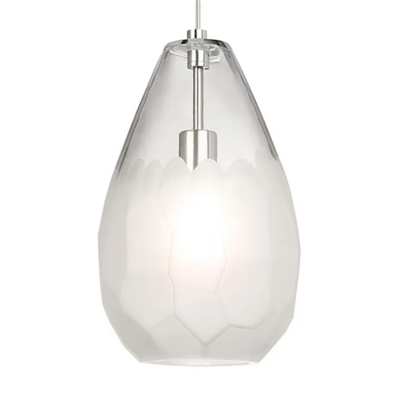 Briolette Grande Pendant Line-Voltage Pendants/Suspension 1-Light Satin Nickel by Sean Lavin