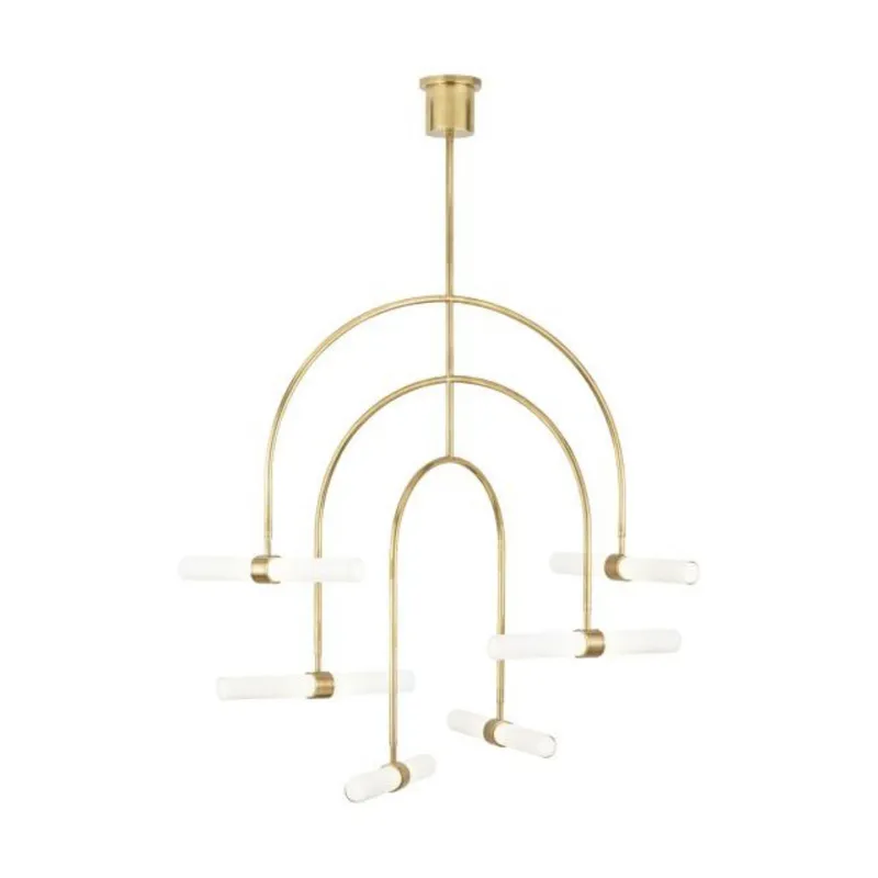 Calumn 6-Light Chandelier Chandeliers 6-Light LED 3000K Natural Brass by Sean Lavin