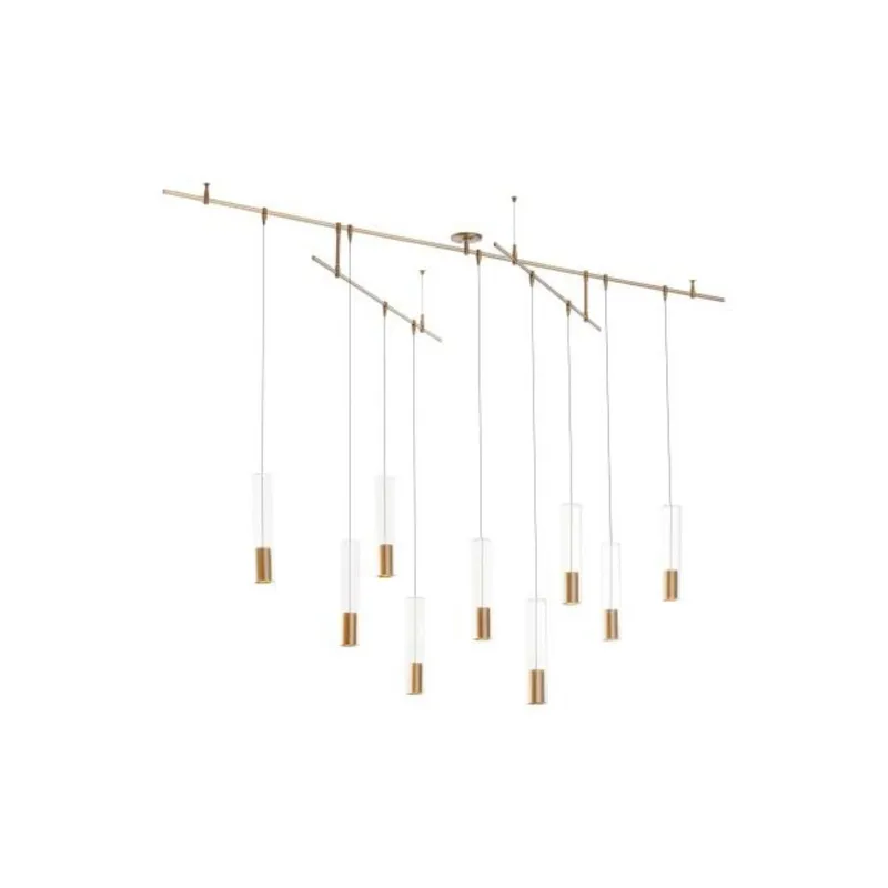 Captra Chandelier Chandeliers 9-Light LED 3000K Aged Brass by Sean Lavin