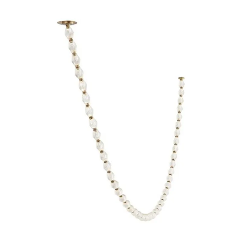 Collier 132 Chandelier Chandeliers 1-Light LED 2700K Natural Brass by Sean Lavin