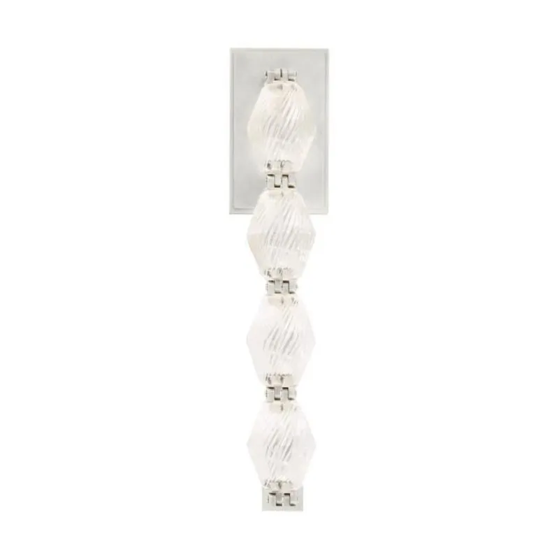 Collier 15 Wall Sconce Wall Collection 1-Light LED 2700K Polished Nickel by Sean Lavin