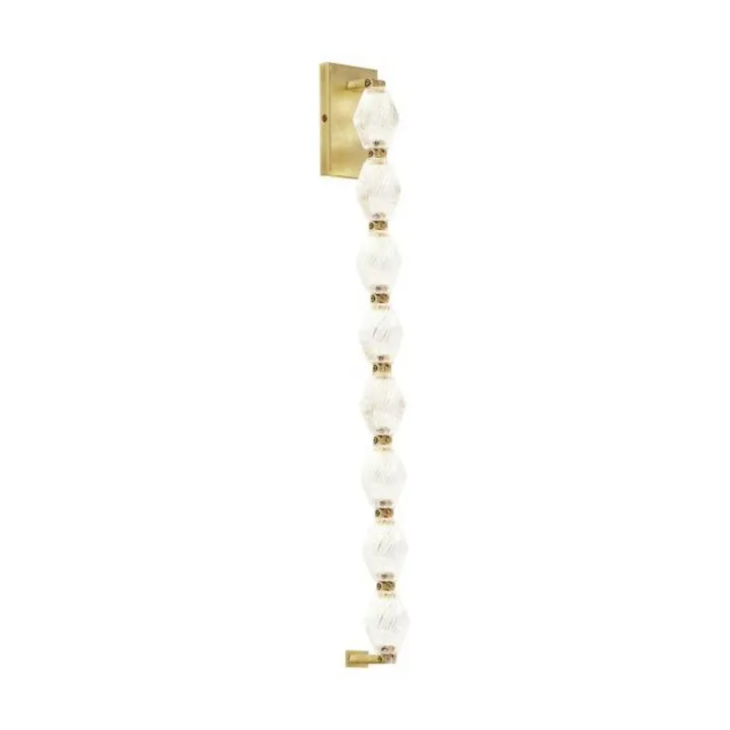 Collier 28 Wall Sconce Wall Collection 1-Light LED 2700K Natural Brass by Sean Lavin