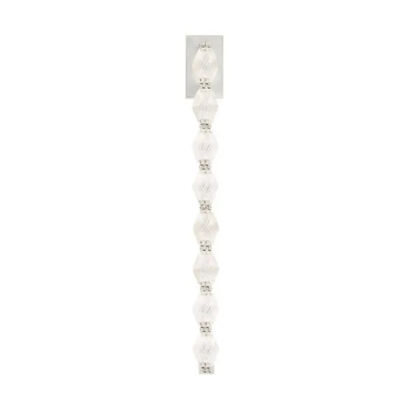 Collier 28 Wall Sconce Wall Collection 1-Light LED 2700K Polished Nickel by Sean Lavin