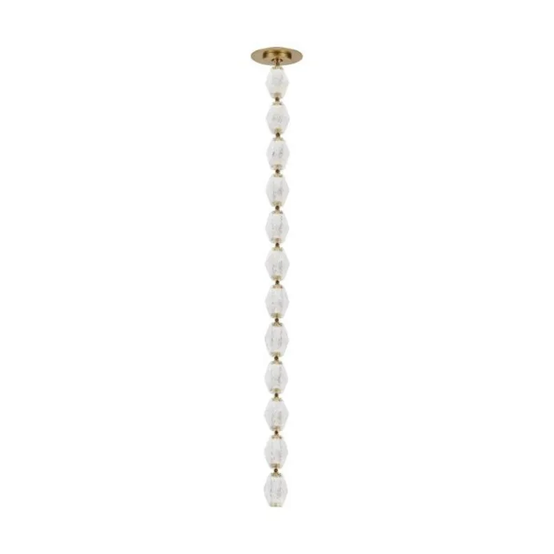 Collier 36 Pendant Line-Voltage Pendants/Suspension 1-Light LED 2700K Natural Brass by Sean Lavin