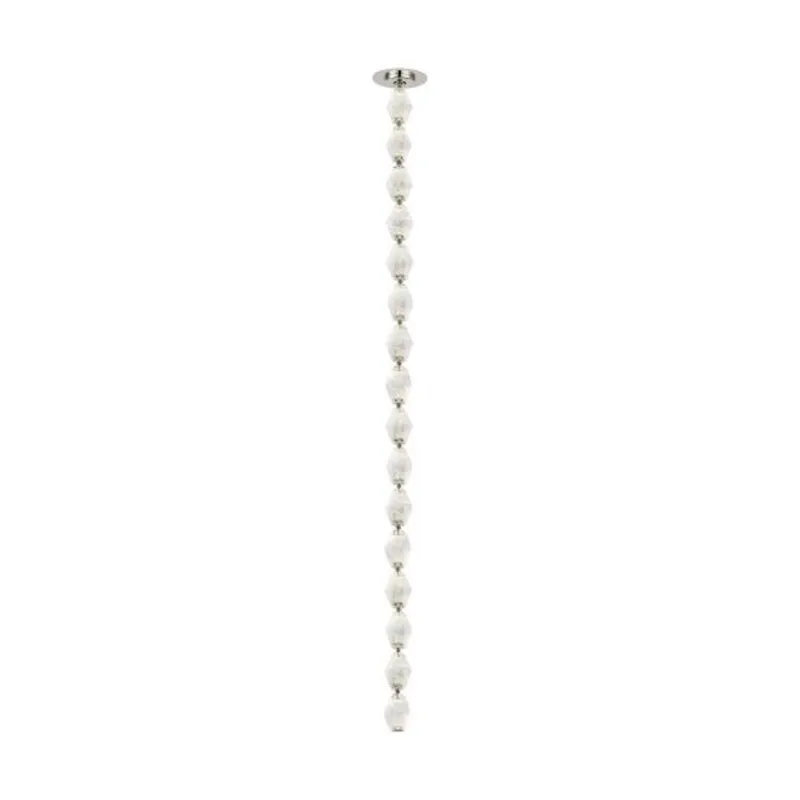 Collier 48 Pendant Line-Voltage Pendants/Suspension 1-Light LED 2700K Polished Nickel by Sean Lavin