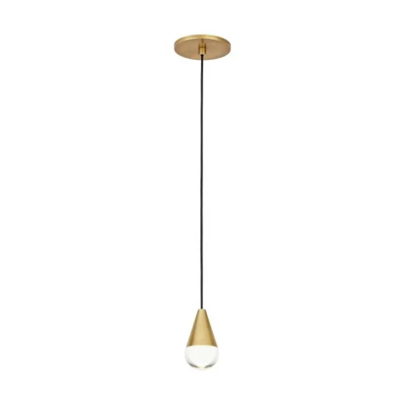 Cupola 1 Light Pendant ESSENCE 1-Light LED 3000K Natural Brass by Sean Lavin